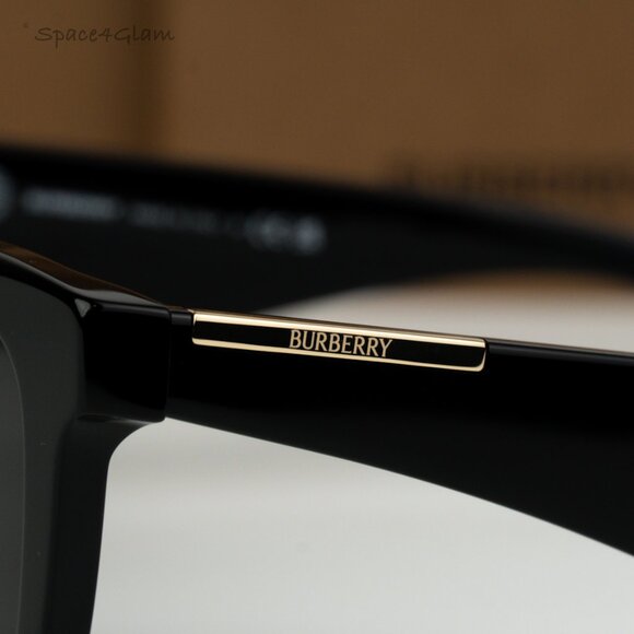 BRAND NEW Burberry BE4426 300187 Black Grey Square Unisex Sunglasses BE 4426